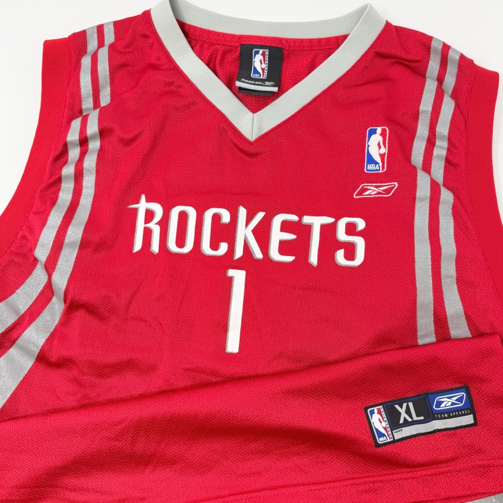 Reebok Houston Rockets Tracy McGrady 1 NBA Jersey Youth XL 18-20 Sleeveless FLAW